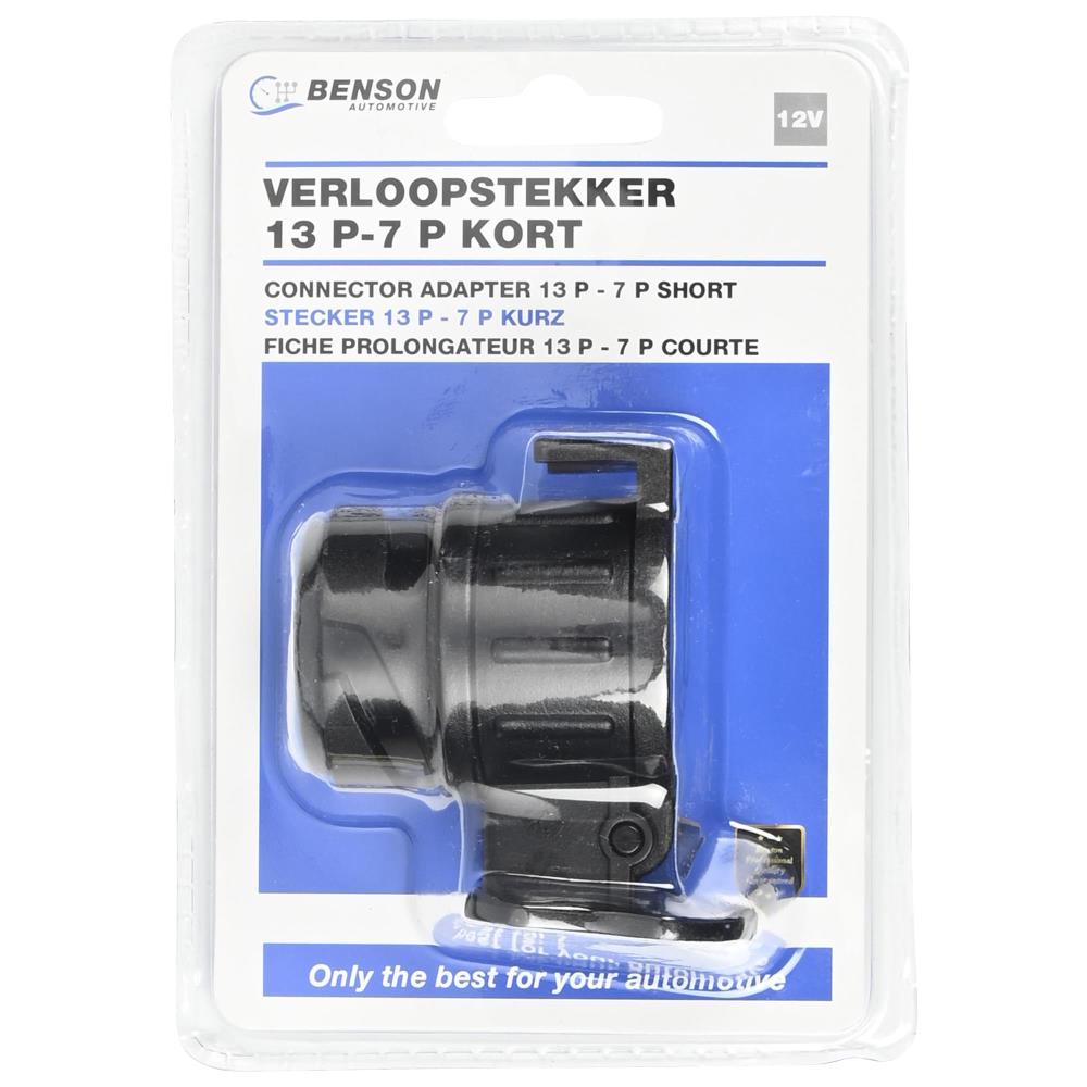 Stekker verloop 13- naar 7-polig kort bc