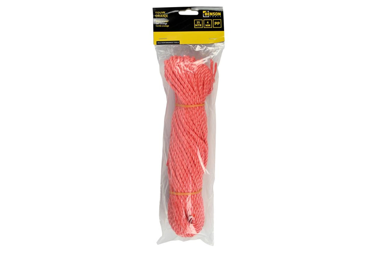 Rope 4 mm x 25 m ply orange
