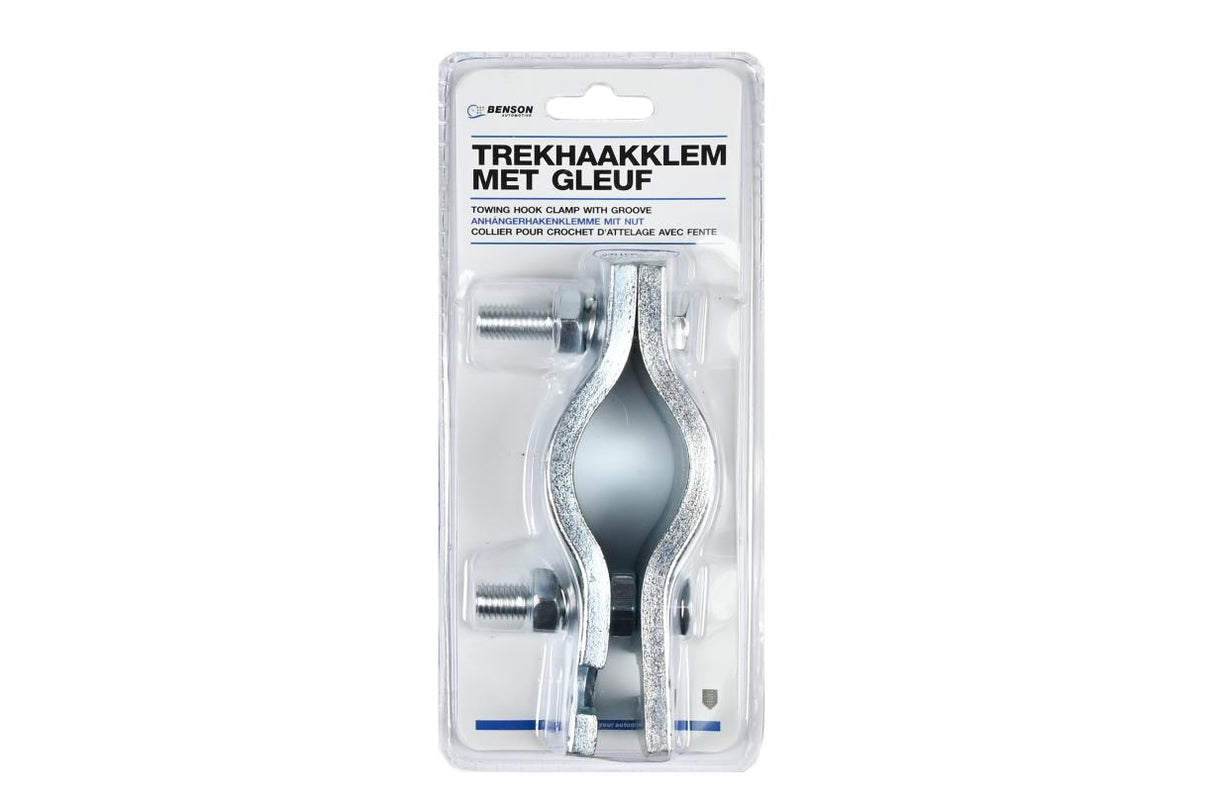Towbar clamp with groove for breakaway cable