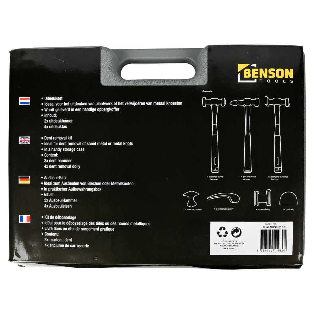 Two-way hammer set 8 pcs case