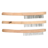 Staalborstel 3 dlg hout