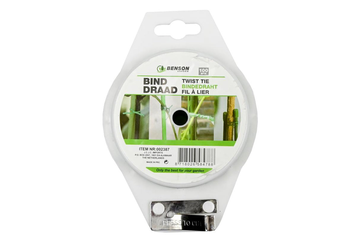 Twist tie 100 m green