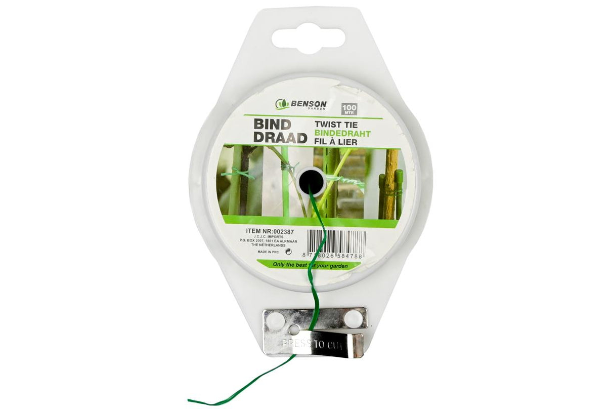 Twist tie 100 m green