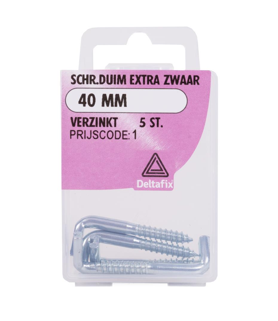 Crochet à vis extra lourd 40 mm