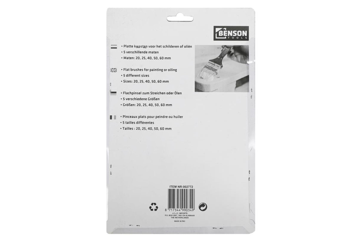 Jeu de pinceaux 5 pcs plats