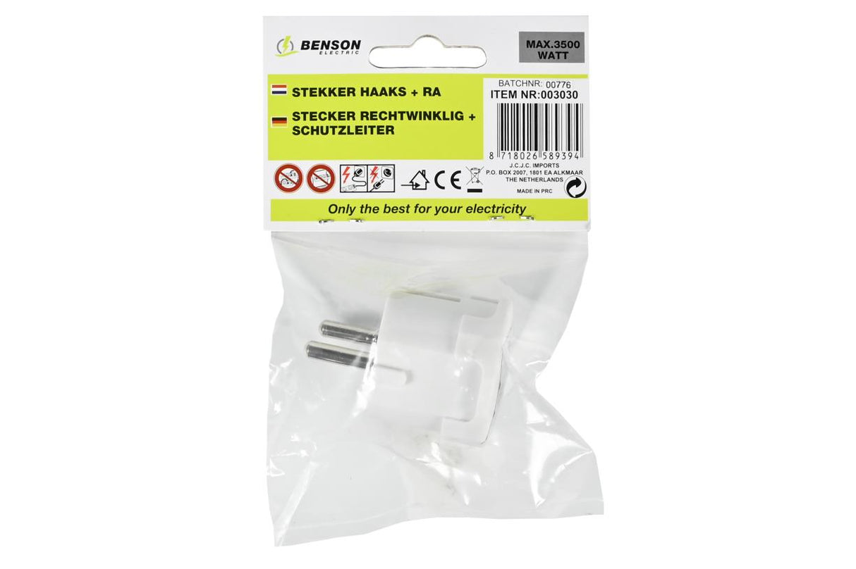 Winkel-Schutzkontakt-Stecker + SK