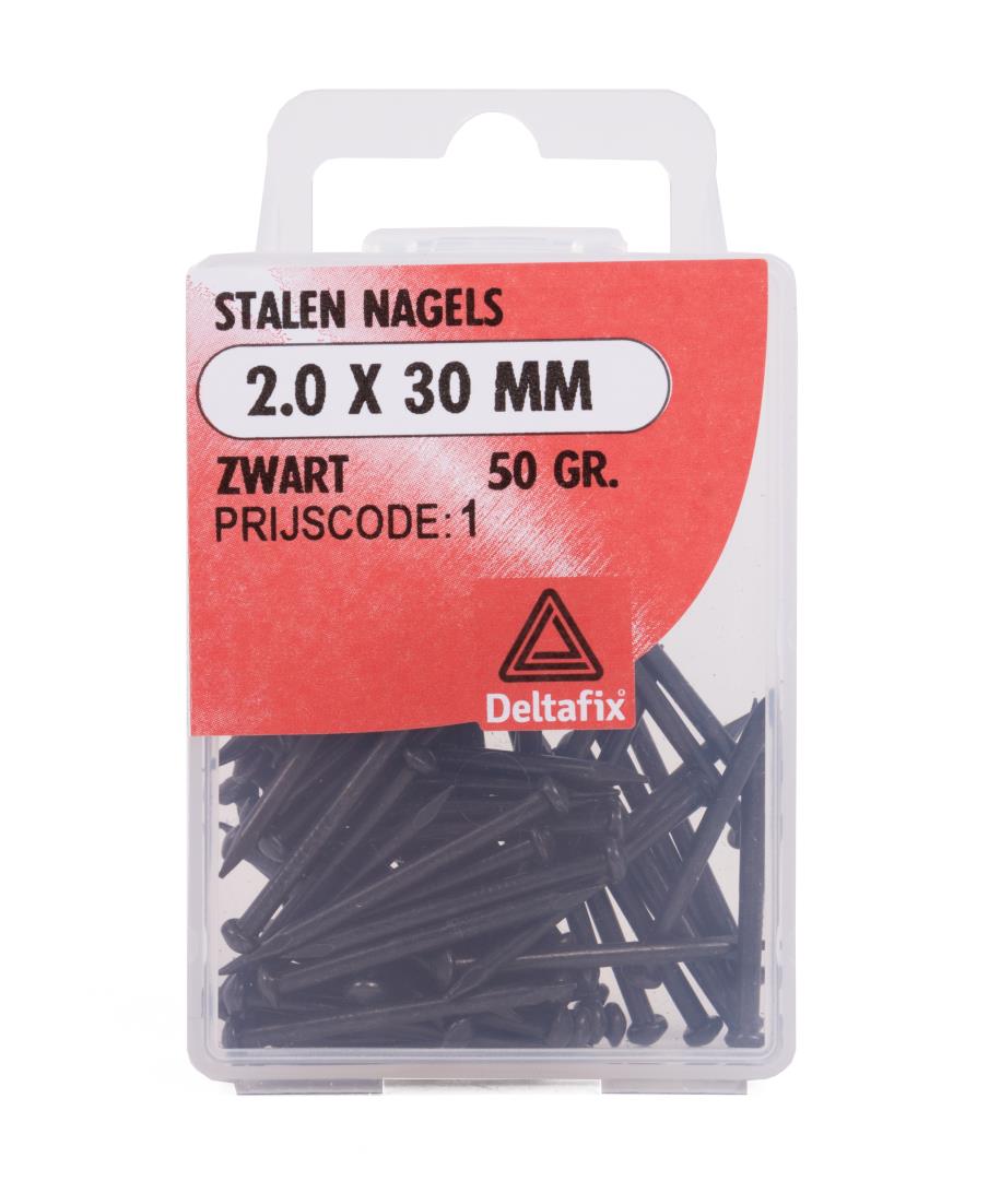 Clous acier 2,0 x 30 mm noirs