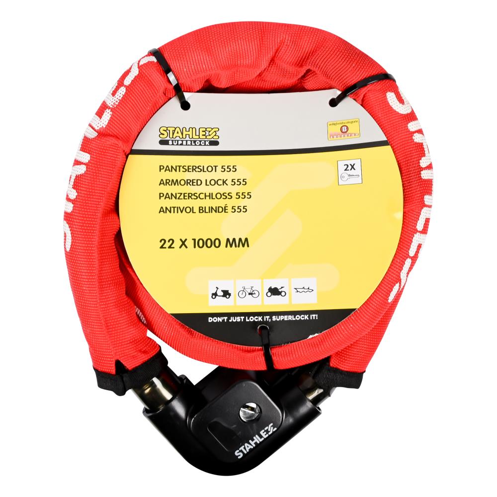 Antivol blindé 555 22 x 1000 rouge