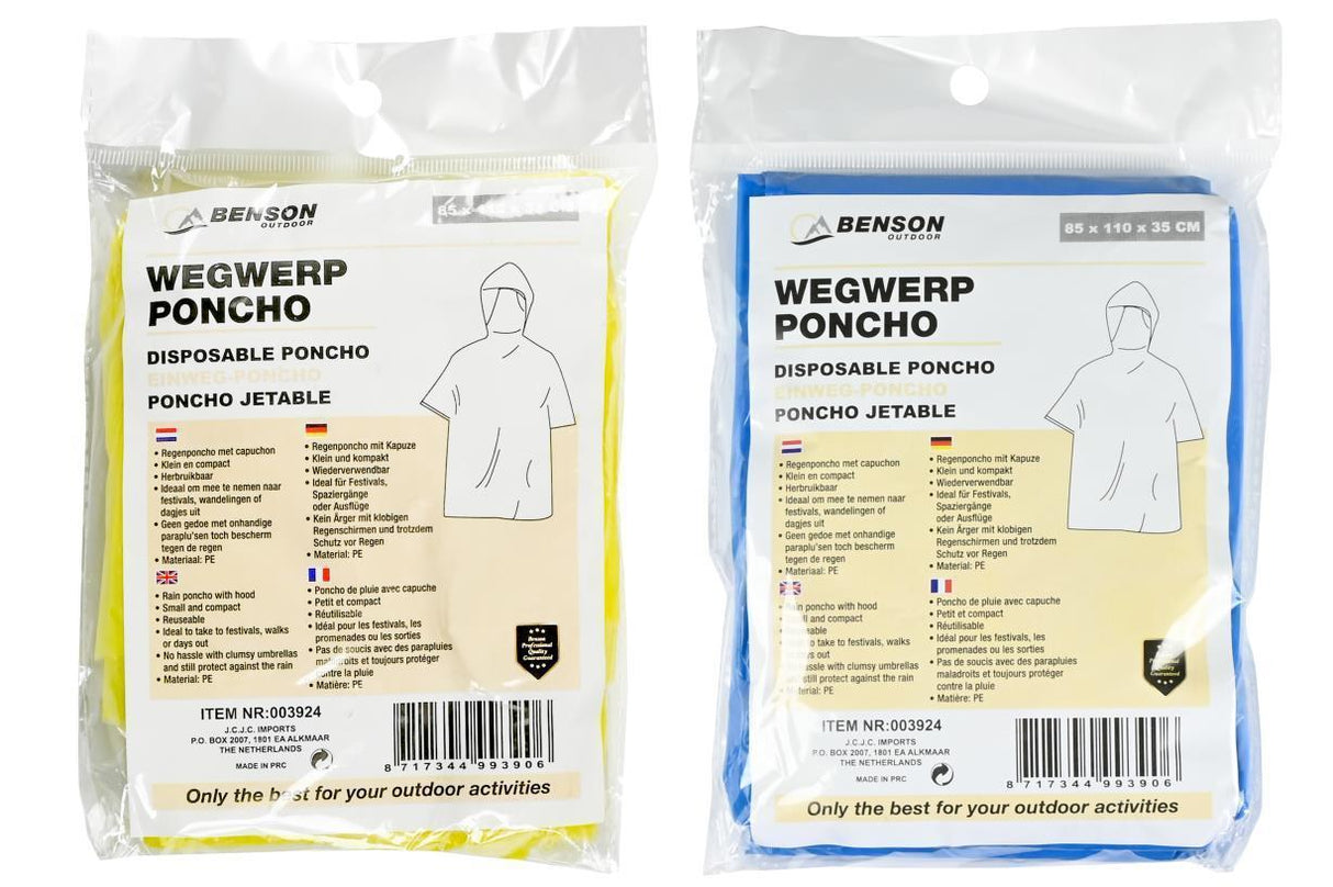 Poncho disposable mix