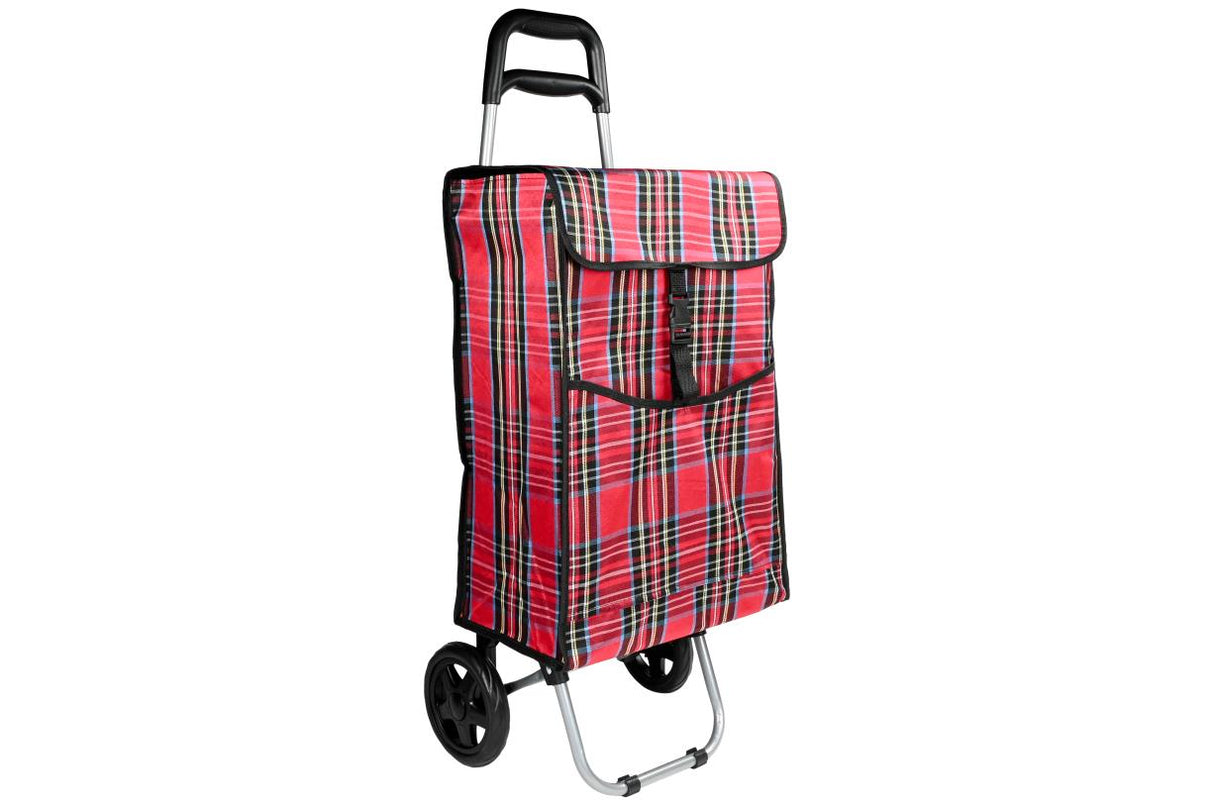 Boodschappentrolley 92 x 34 x 27 cm ruit