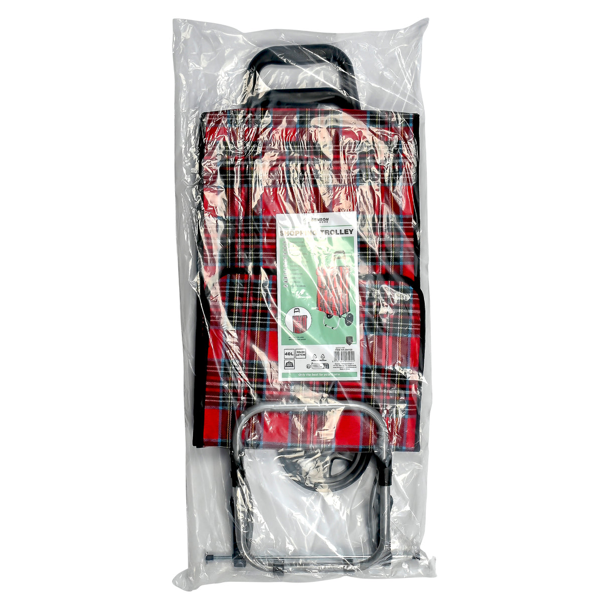 Shopping trolley 92 x 34 x 27 cm check