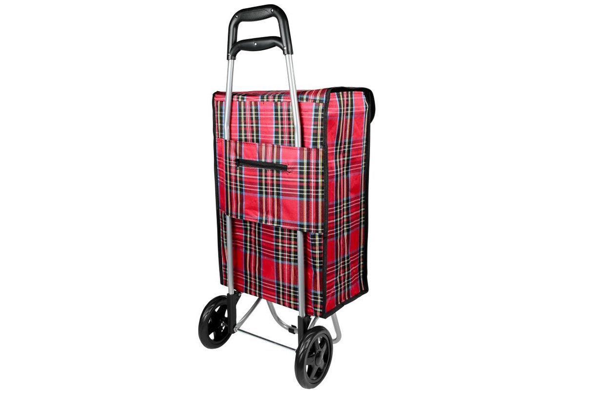 Boodschappentrolley 92 x 34 x 27 cm ruit