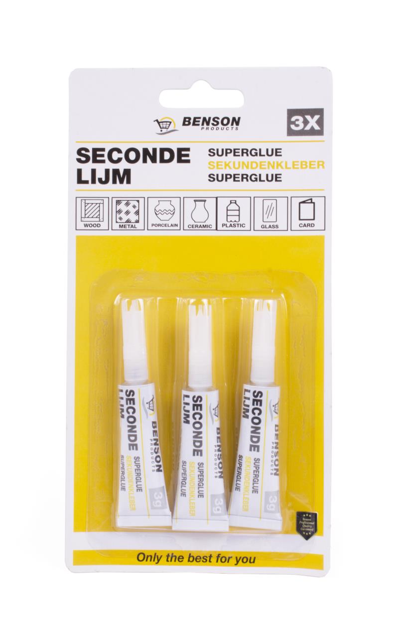 Sekundenkleber 3-tlg