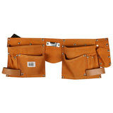 Tool apron leather 10 compartments