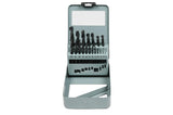 Boorset 19 dlg HSS stalen cassette