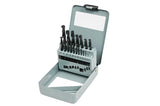 Boorset 19 dlg HSS stalen cassette