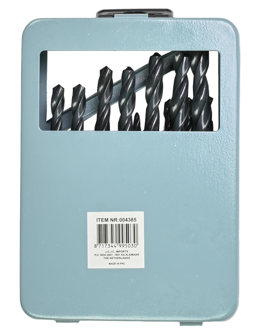 Boorset 19 dlg HSS stalen cassette