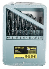 Boorset 19 dlg HSS stalen cassette