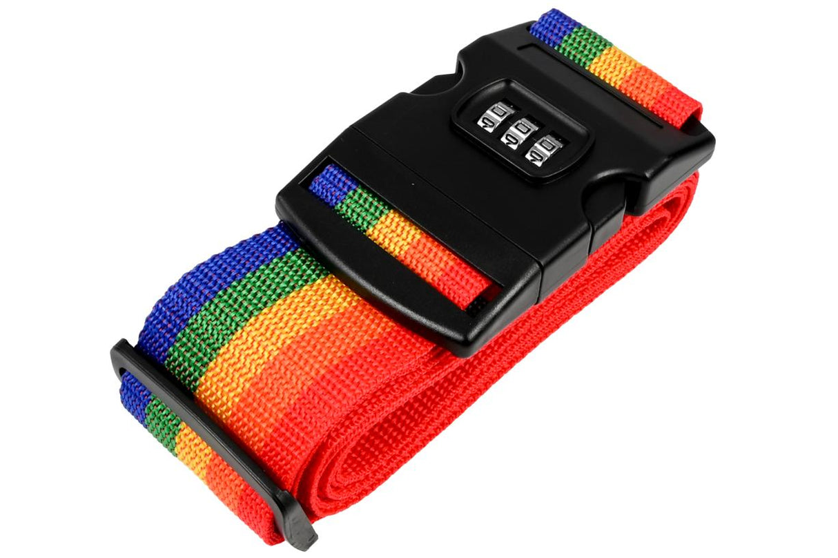 Kofferspanband + cijferslot multicolor