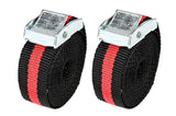 Sangle d'arrimage 2,5 m x 25 mm noir/rouge 2 pcs