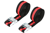 Sangle d'arrimage 2,5 m x 25 mm noir/rouge 2 pcs