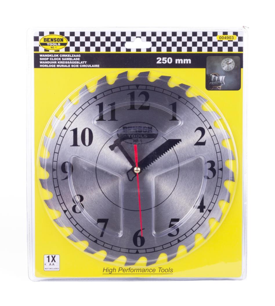 Horloge murale scie circulaire display