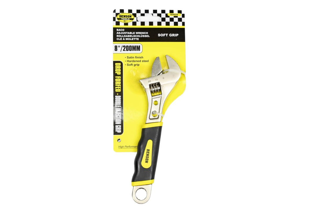 Moersleutel verstelbaar 8" soft grip profi