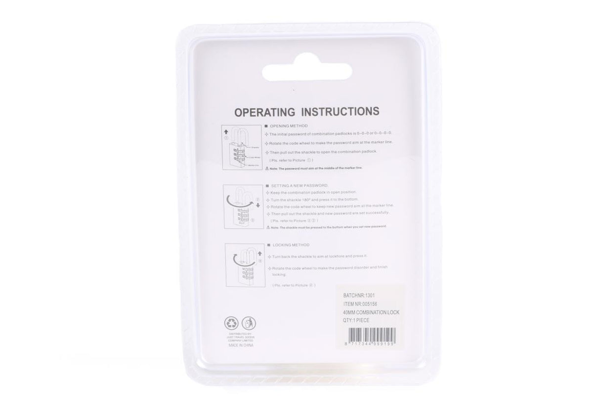 Tri-circle padlock combination lock 40 mm bc