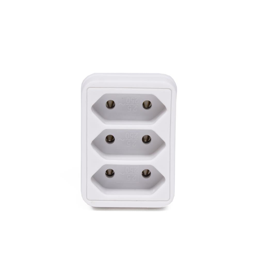 Steckdosenadapter 3-fach weiss