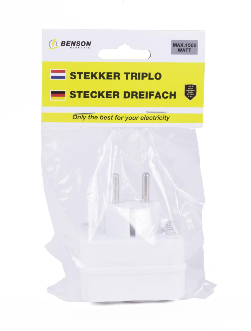 Steckdosenadapter 3-fach weiss