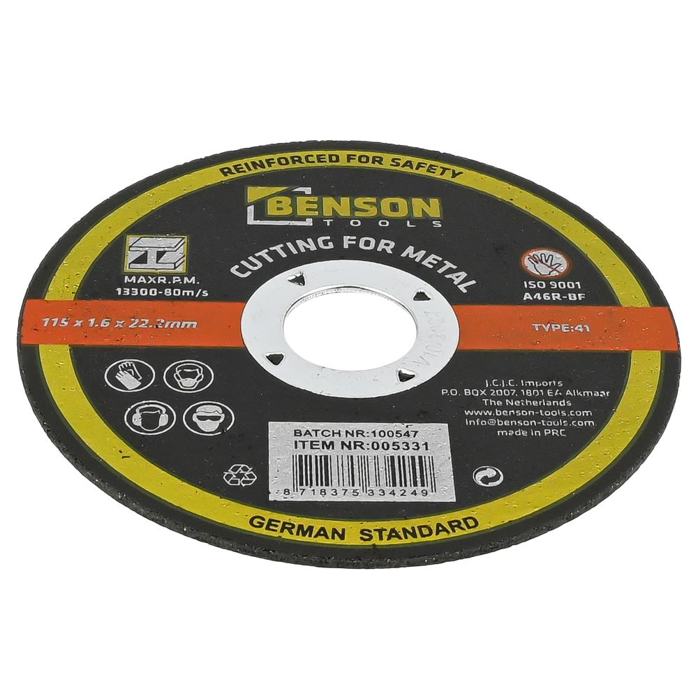 Cutting disc metal ø115 x 1.6 mm
