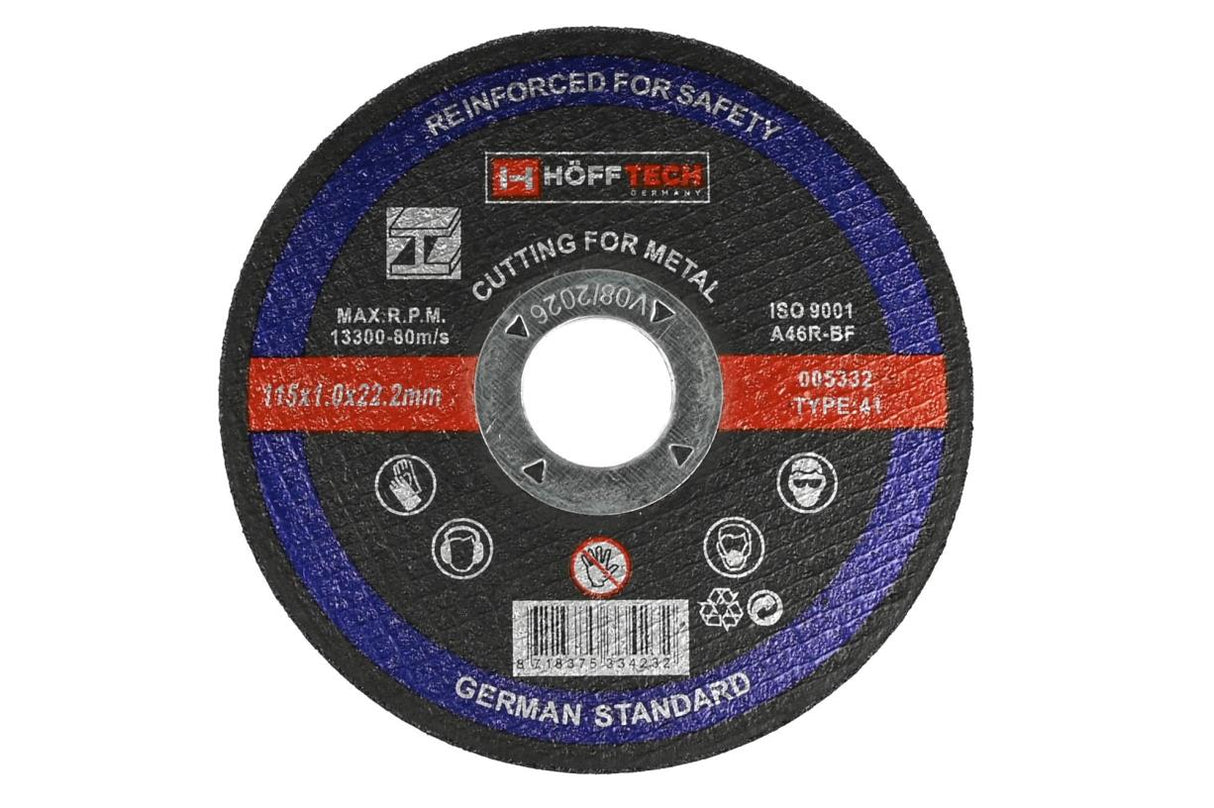 Cutting disc metal ø115 x 1.0 mm