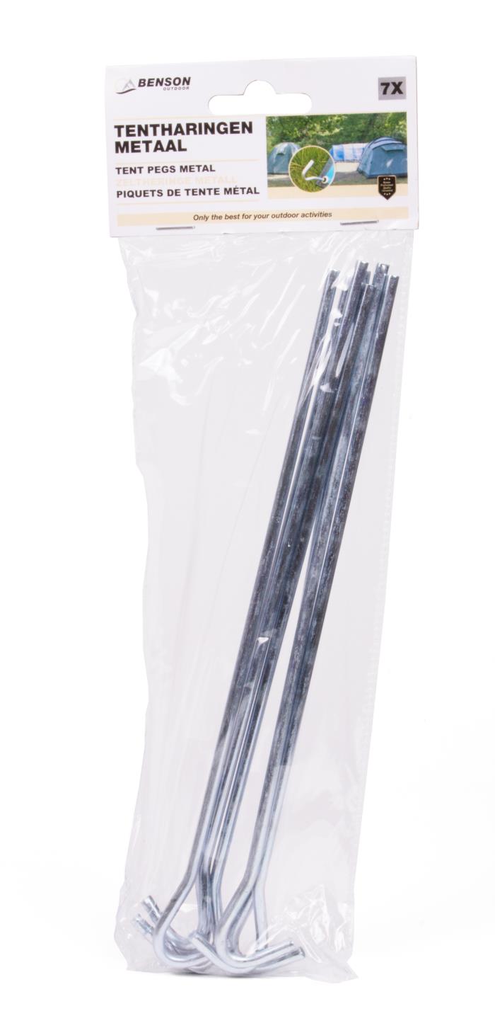 Tent pegs curved hook 7 pcs
