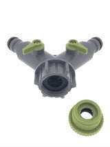 Raccords rap. de tuyau 2 voies 1/2" - 3/4"