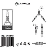 Raccords rap. de tuyau 2 voies 1/2" - 3/4"