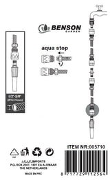 Raccords rap. de tuyau + arrêt 1/2" - 5/8"