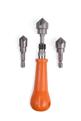 Jeu de fraises coniques manuelles + chignole 4 pcs