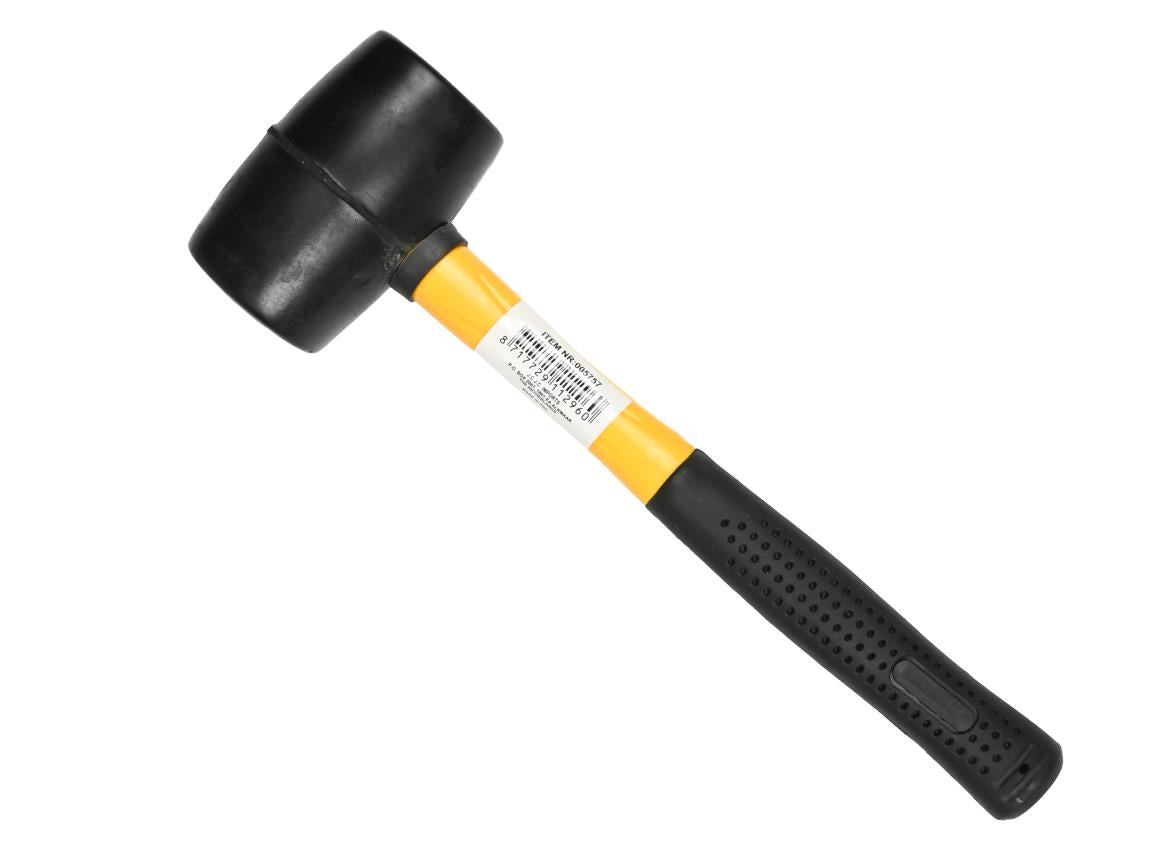 Gummihammer ø50 mm 700 gr rund Faserstiel