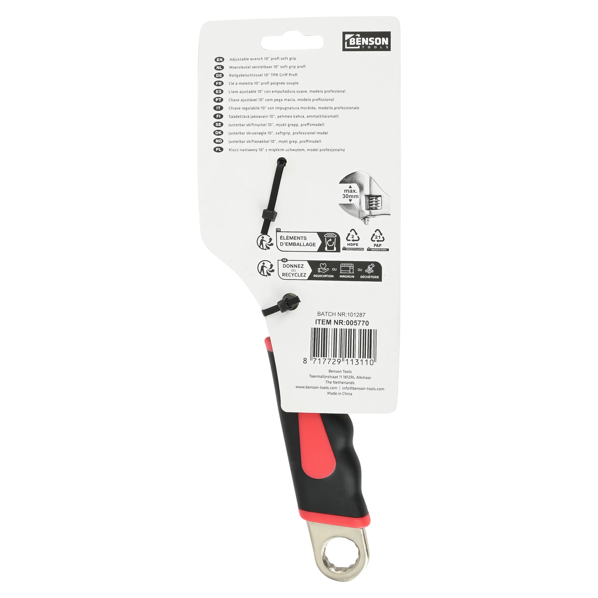 Adjustable wrench 10" profi soft grip