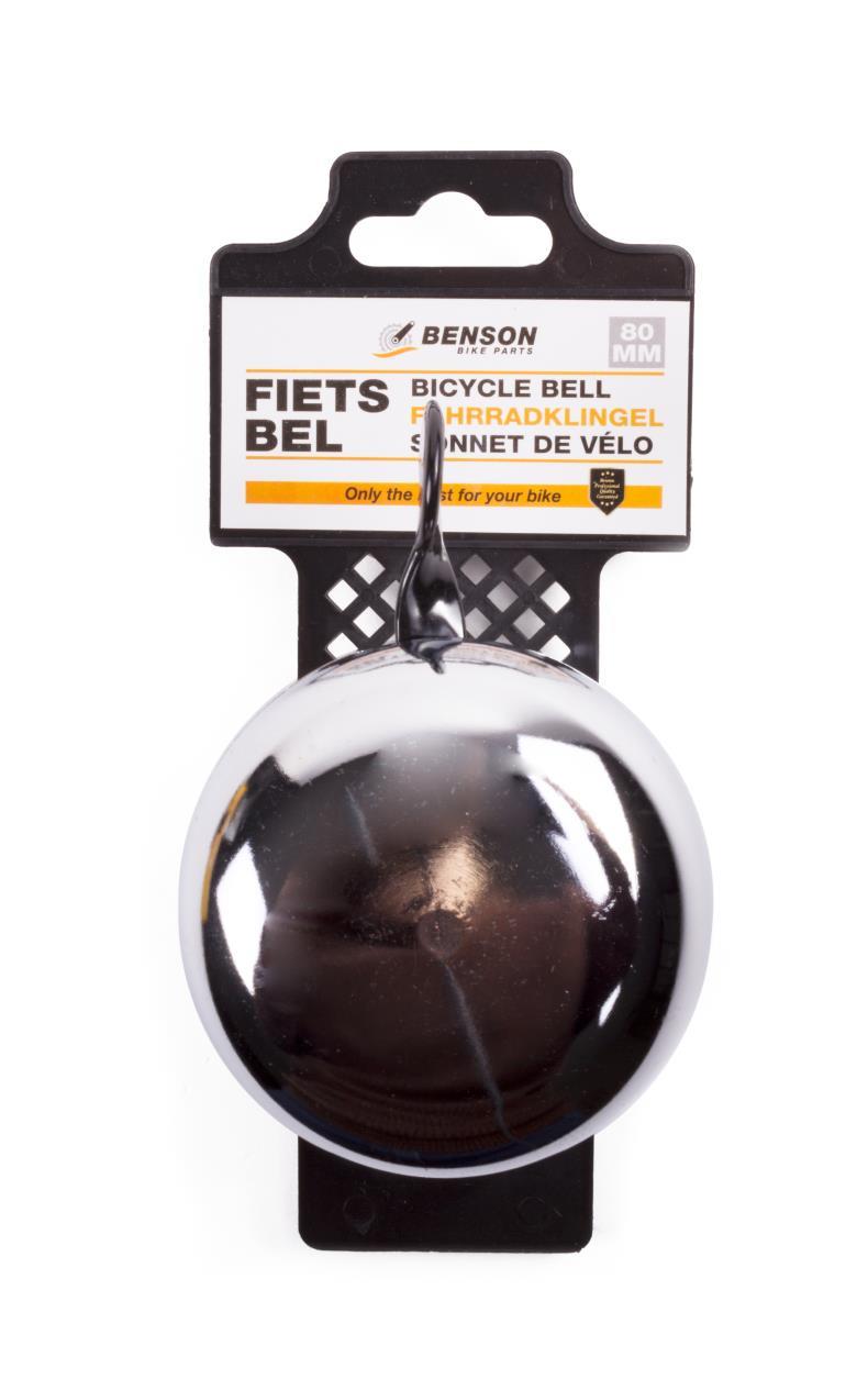 Bicycle bell ding-dong 80 mm chrome