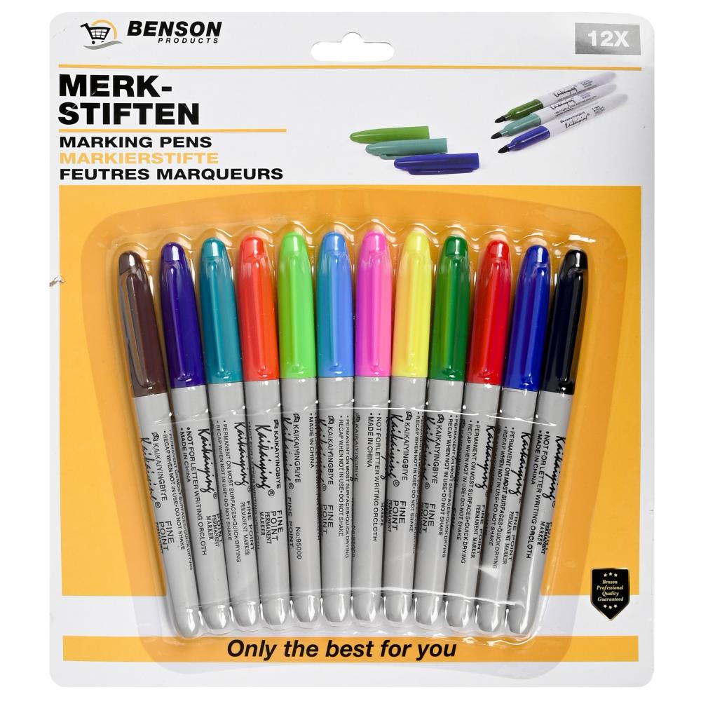 Marking pens 12 pcs colour