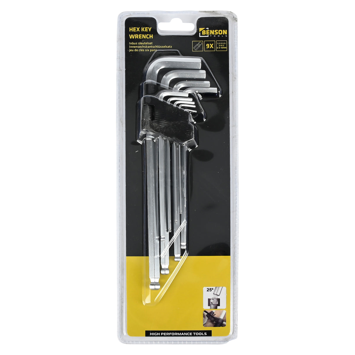 Hex key wrench set 9 pcs profi