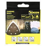 Sanding discs 12 pcs triangle