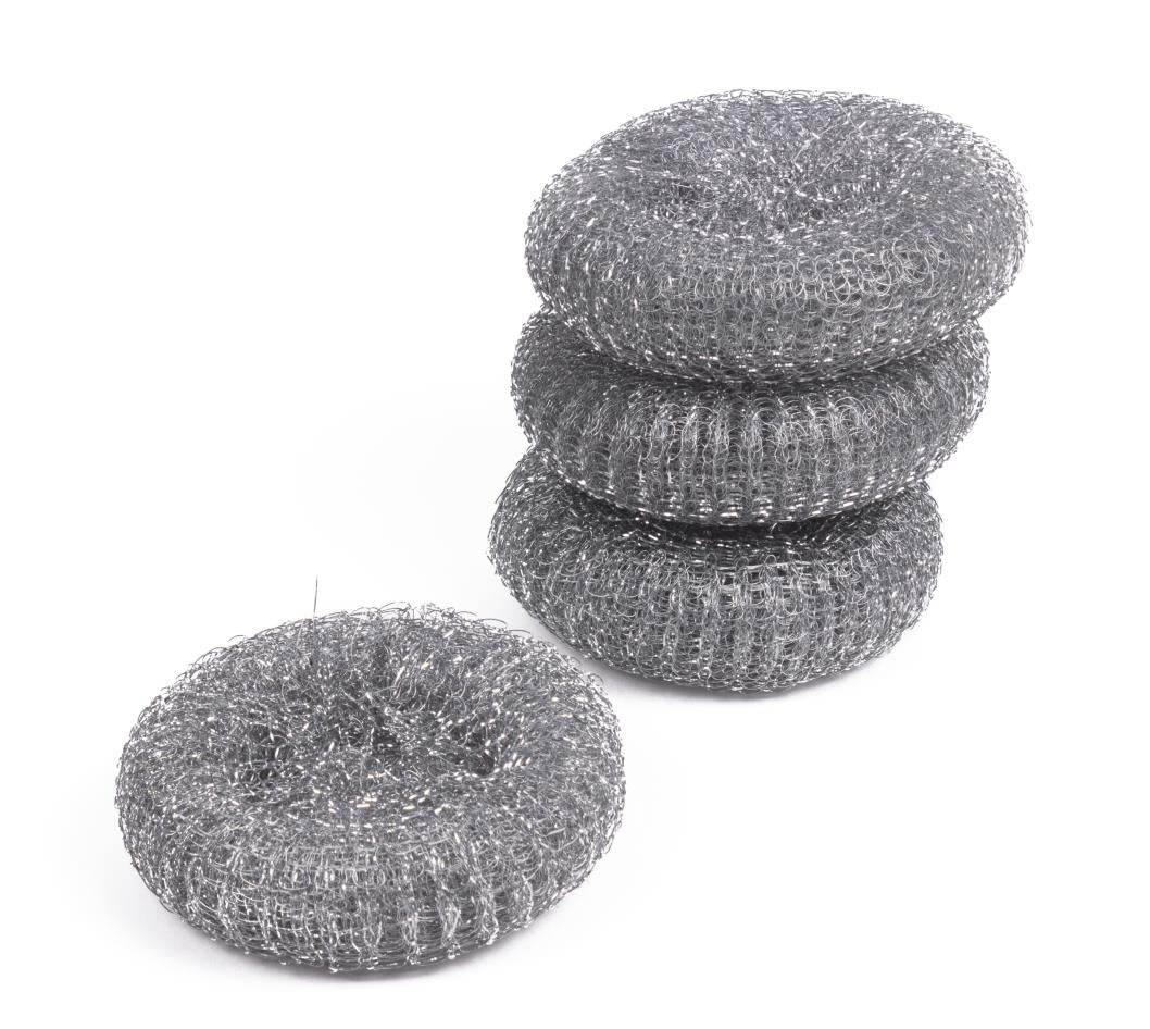 Éponge de laine 4 pcs d' acier grande