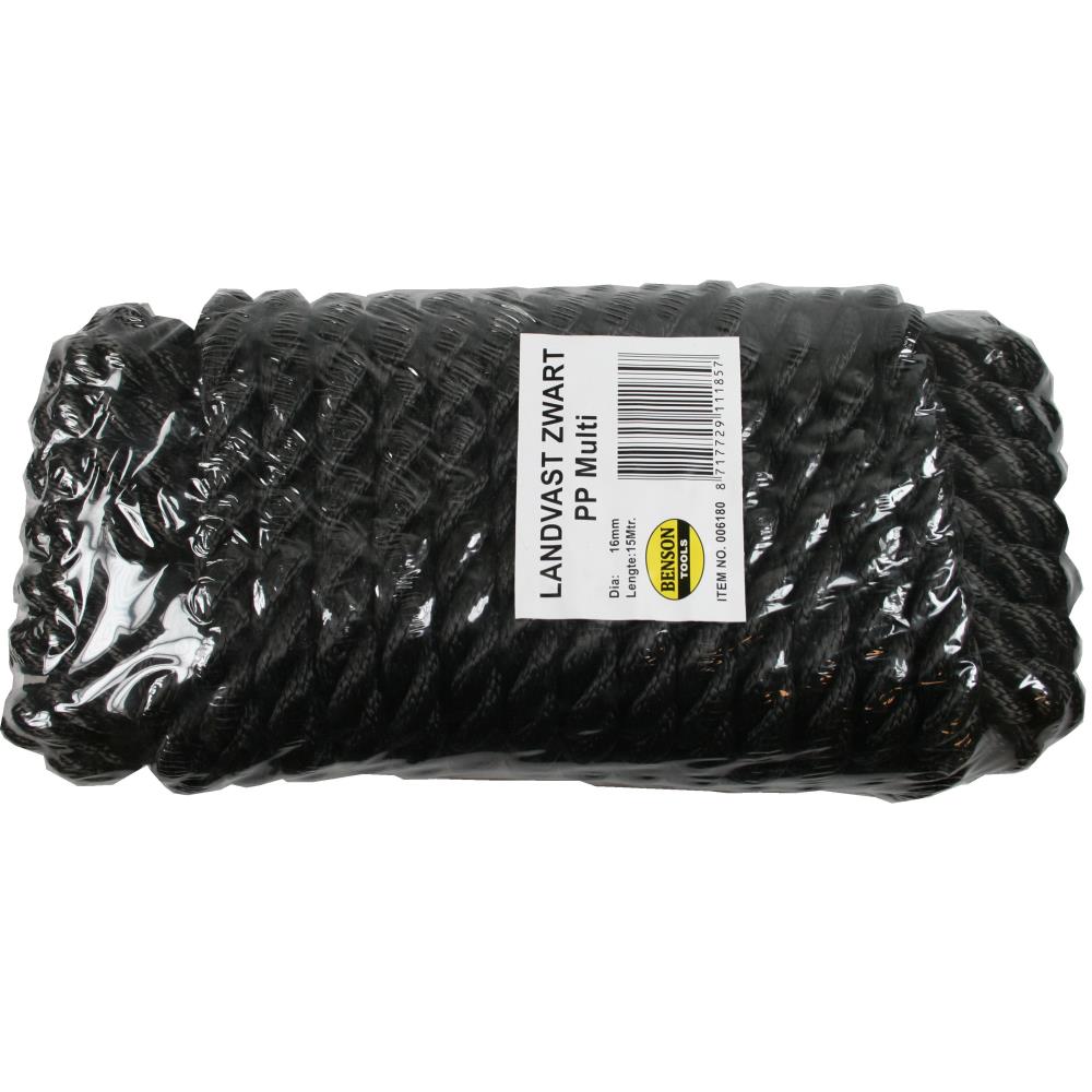 Rope mooring-rope 16 mm x 15 m black