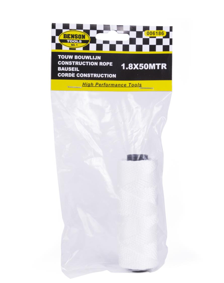Construction rope 1.8 mm x 50 m white