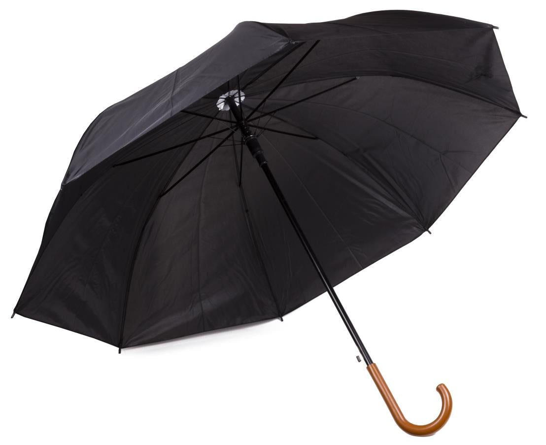 Umbrella ø125 cm 8 strips black