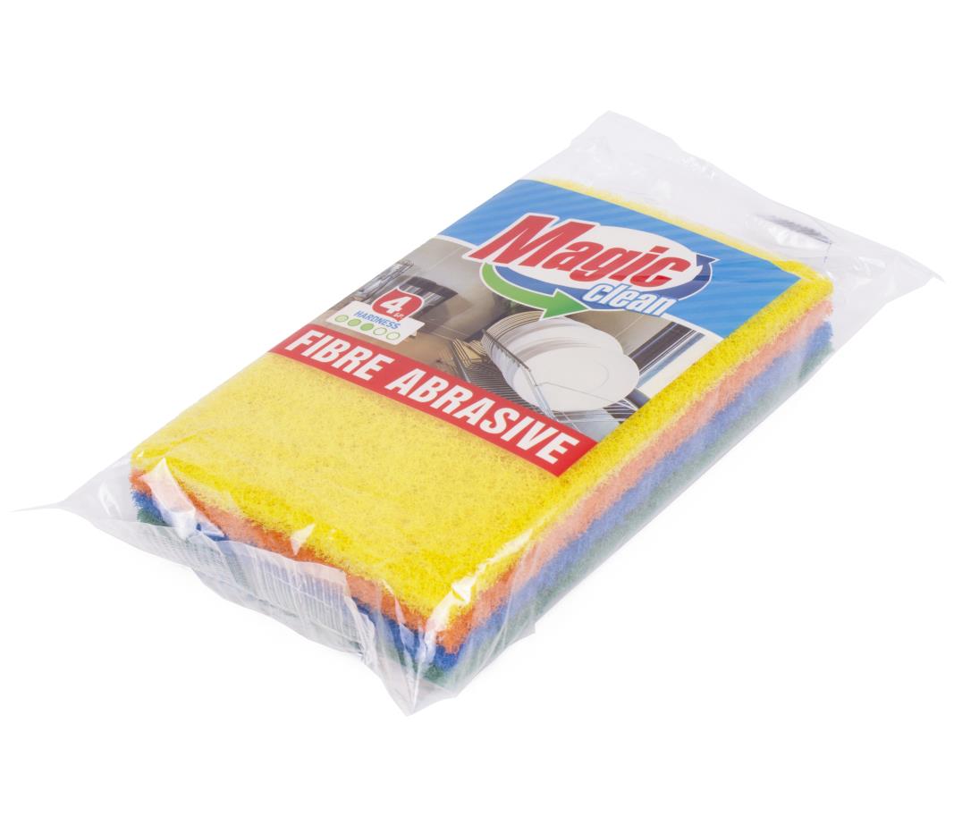 Tampon à récurer 4 pcs couleur