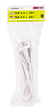 Steckdosenleiste 4-fach + 2 x 1.0 + 5,0 m