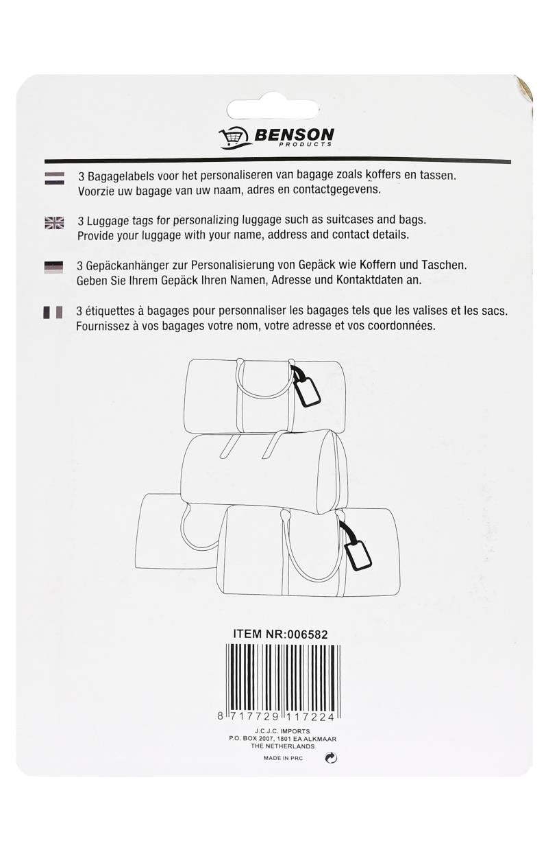 Luggage labels 3 pcs
